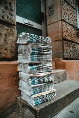 Picture of a stack of newspapers