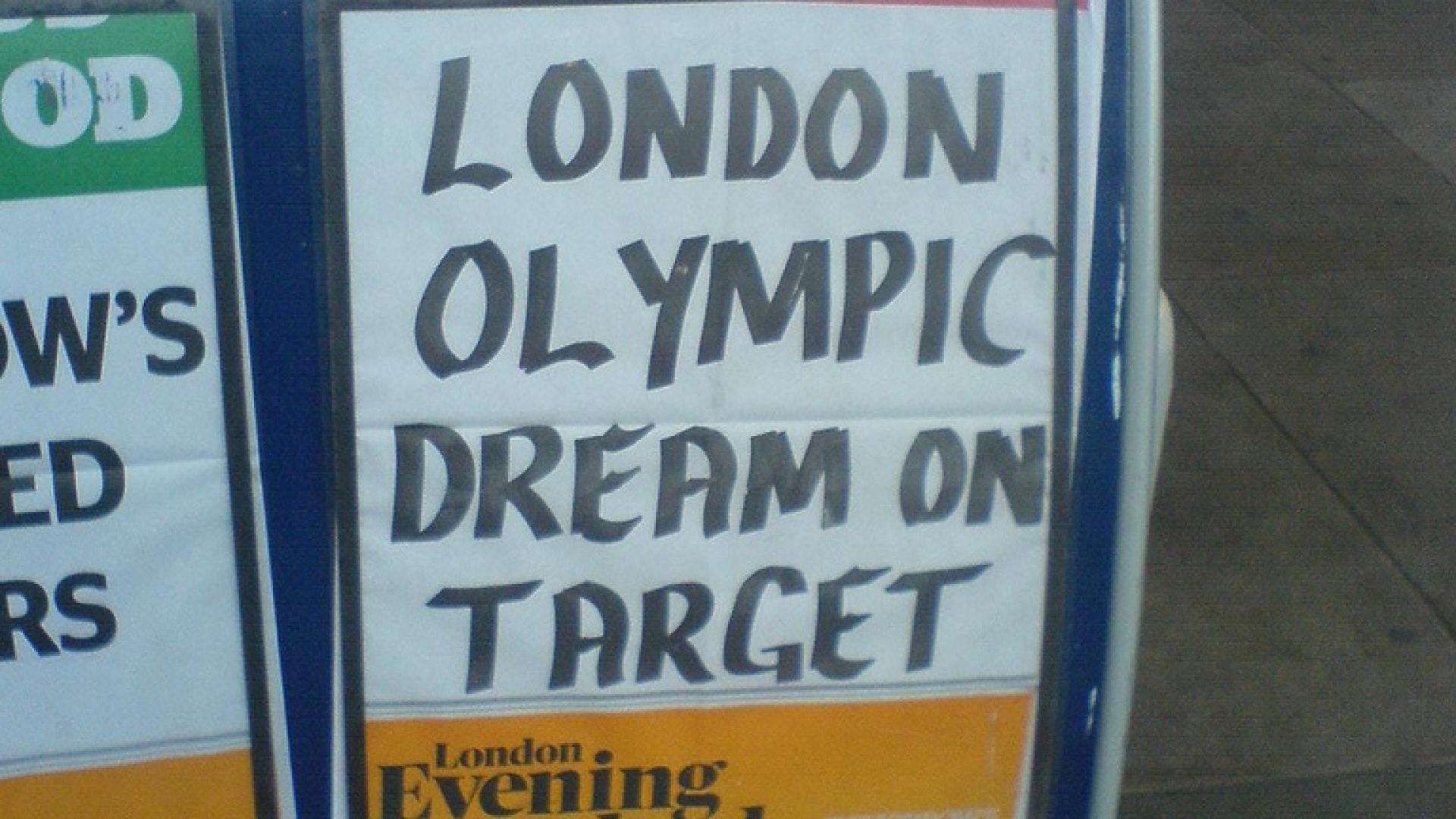picture of Evening Standard headline board
