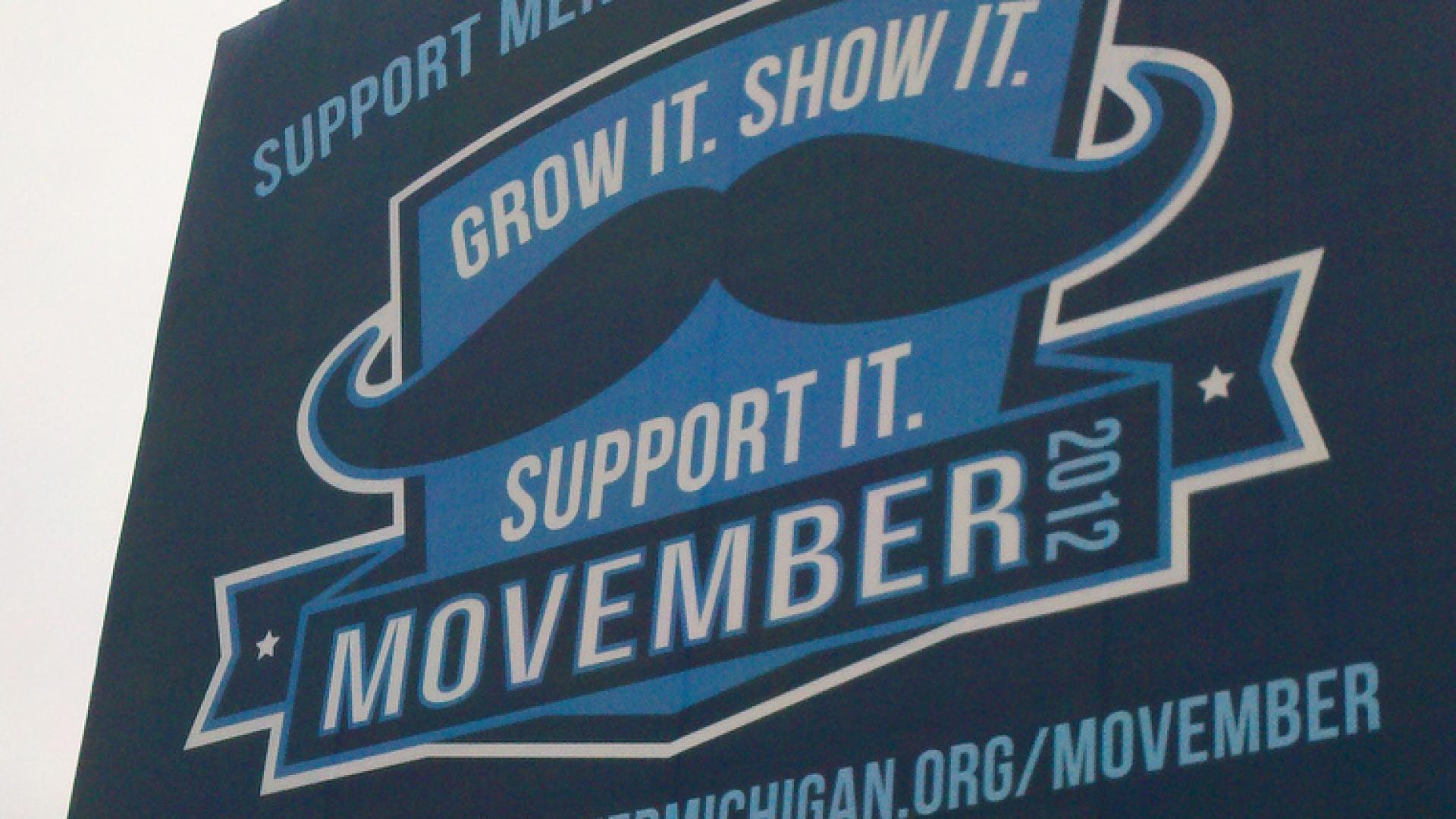 Photo of Movember sign