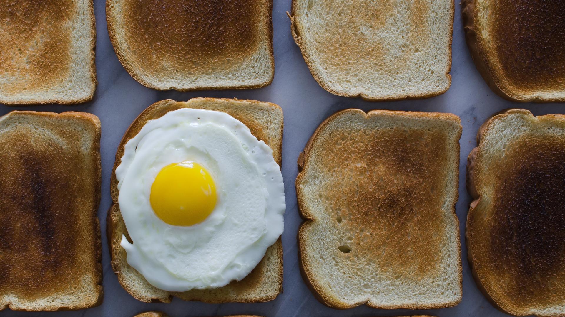 egg on toasts